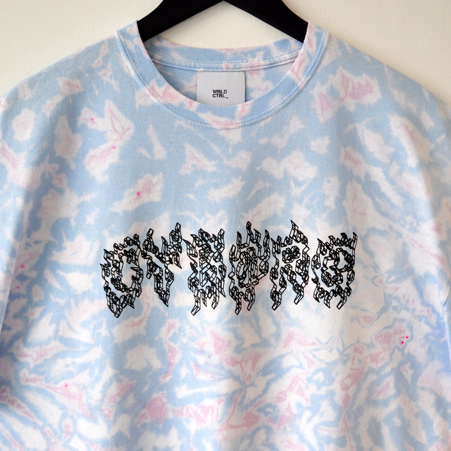 Cyborg Void Font Lilac & Blue Reverse Tie-Dye T-Shirt