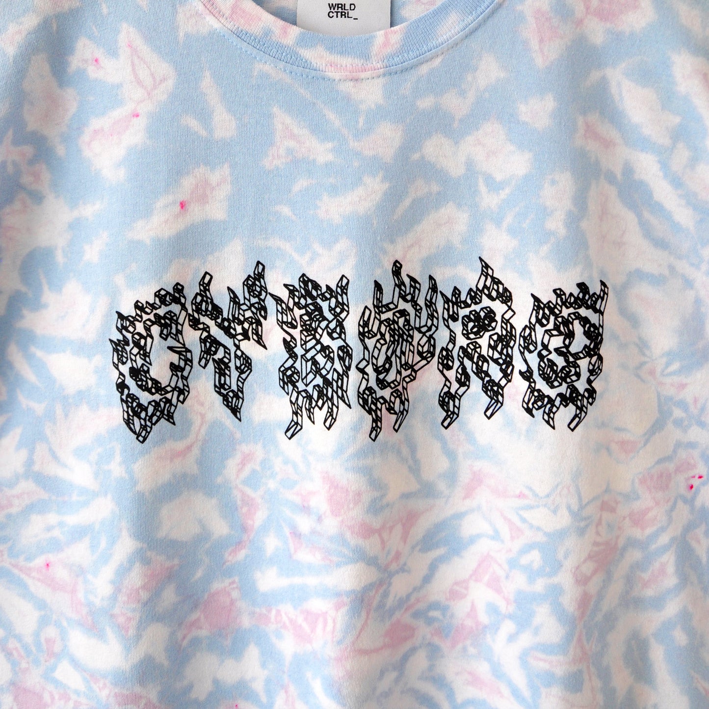 Cyborg Void Font Lilac & Blue Reverse Tie-Dye T-Shirt