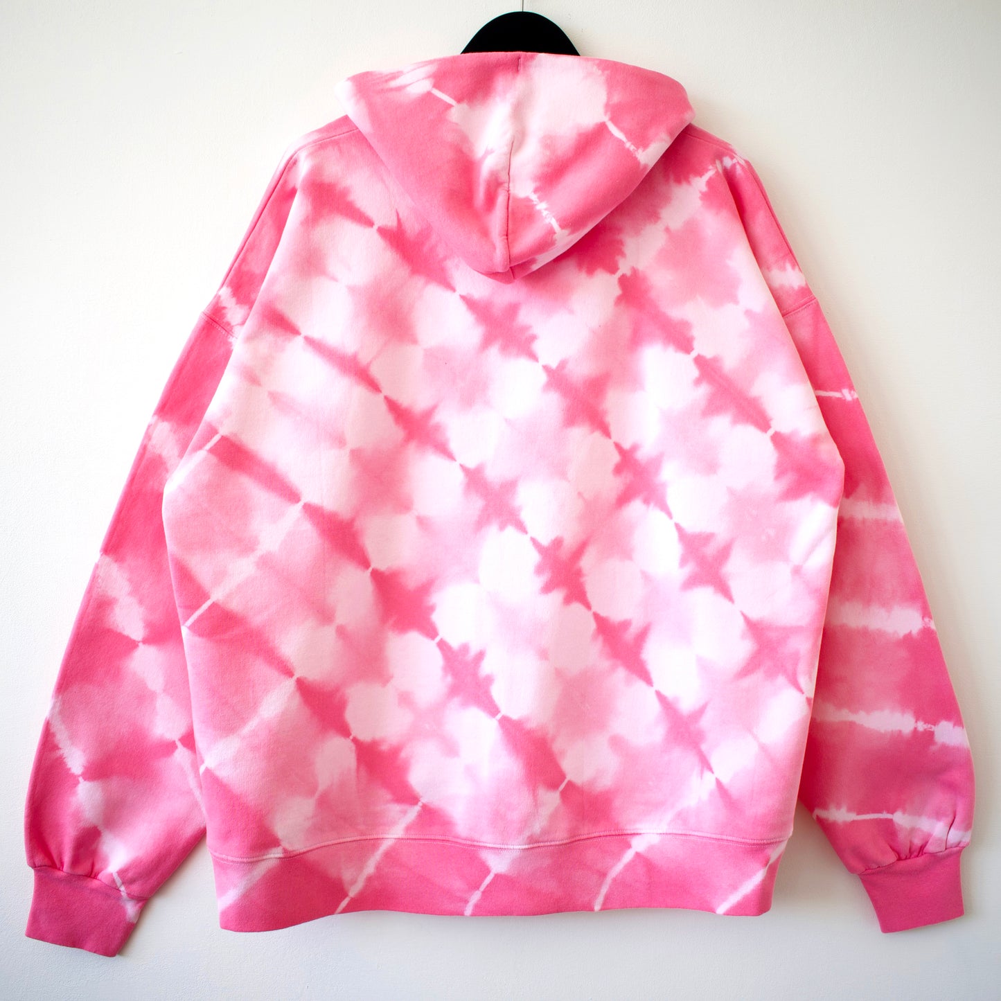 Pink Stripe Tie-Dye Hoodie