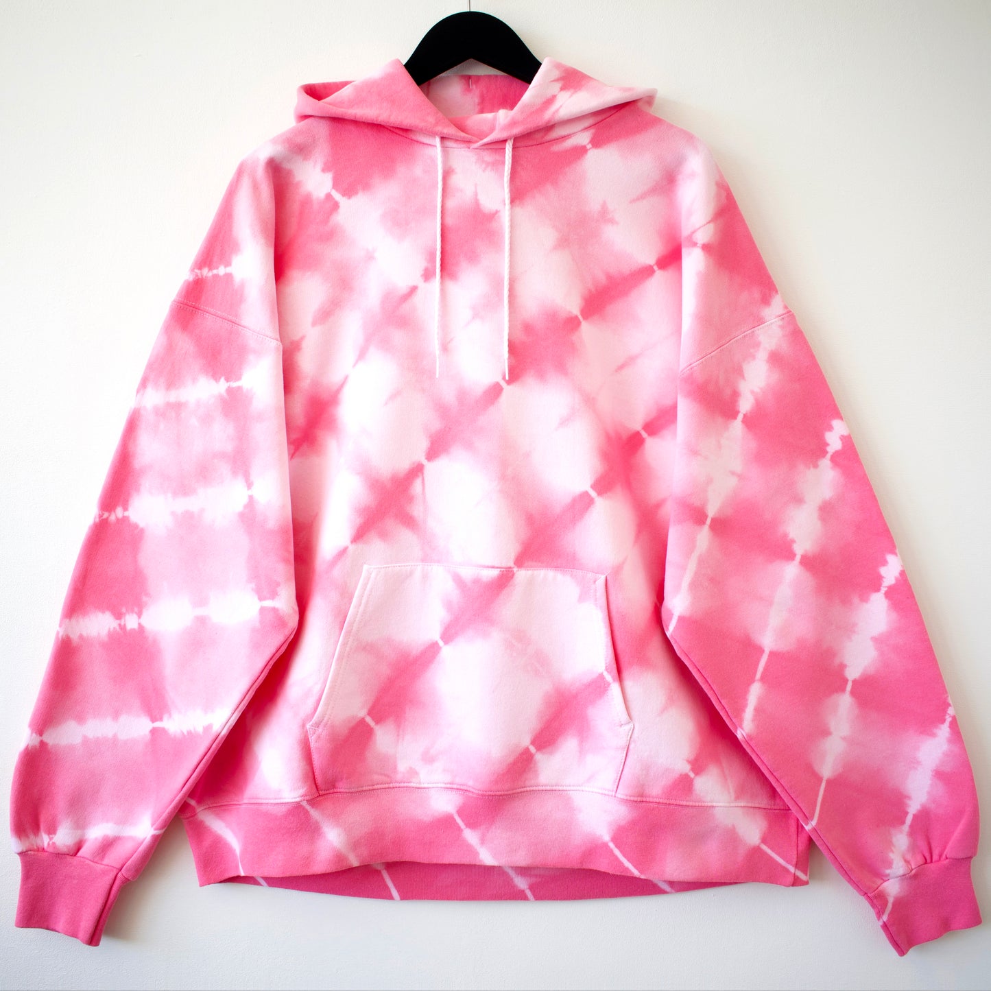 Pink Stripe Tie-Dye Hoodie