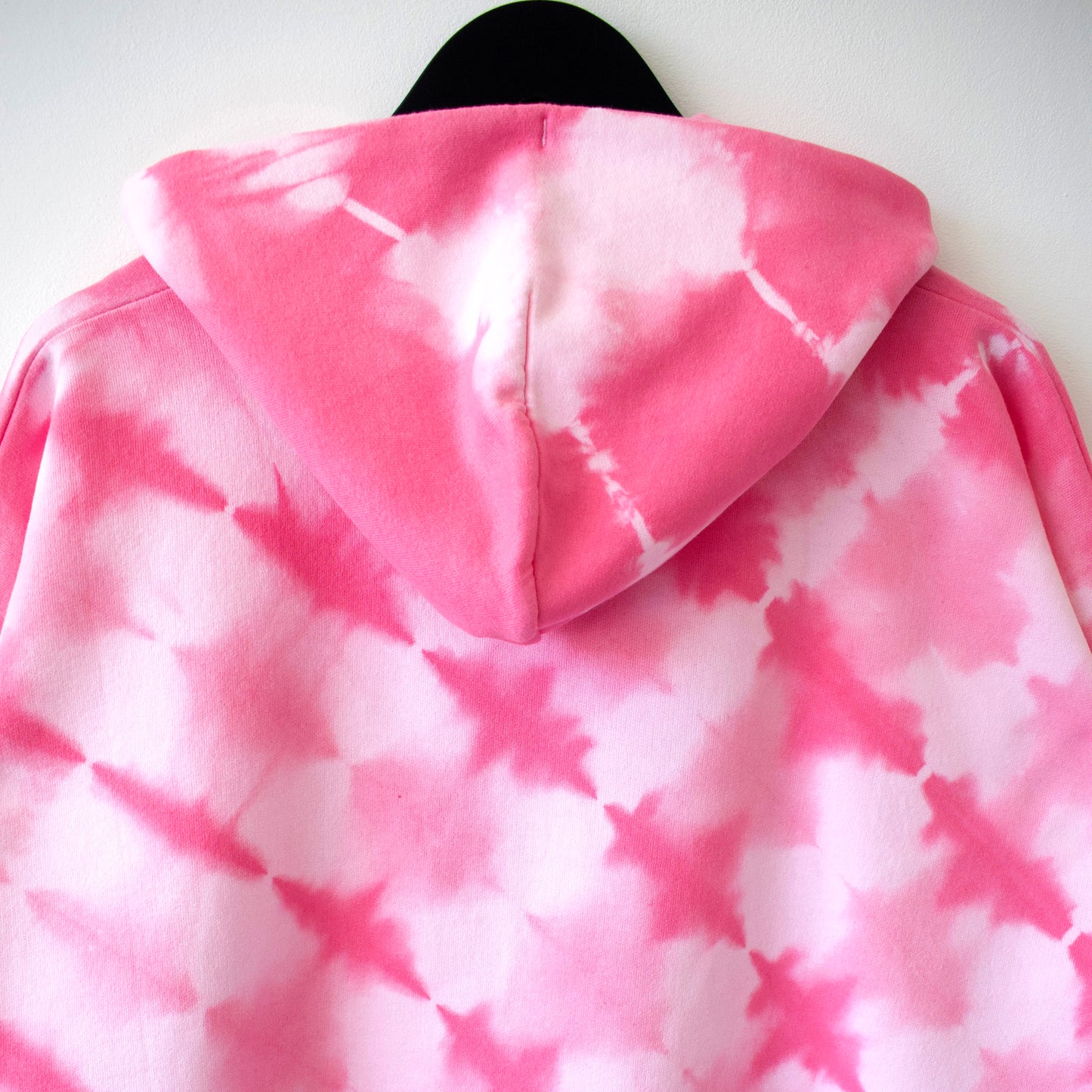 Pink Stripe Tie-Dye Hoodie