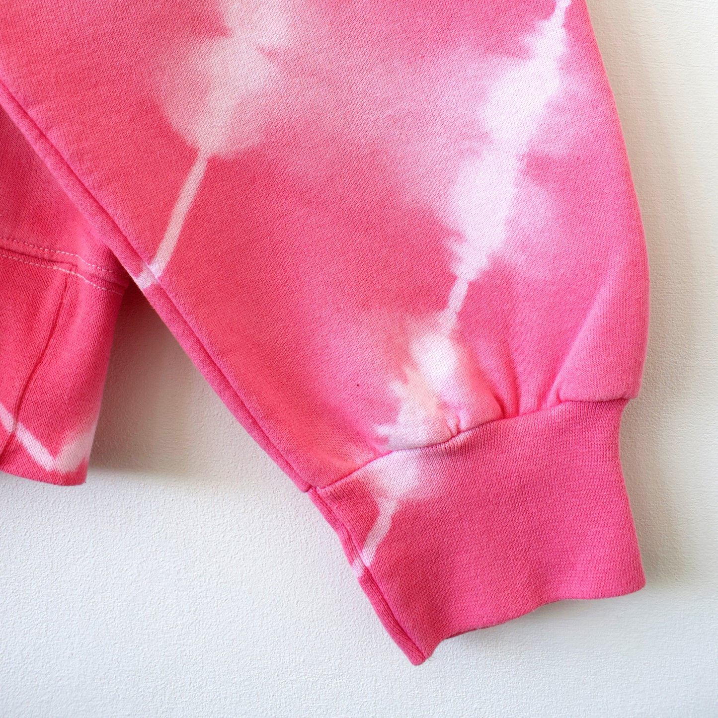Pink Stripe Tie-Dye Hoodie