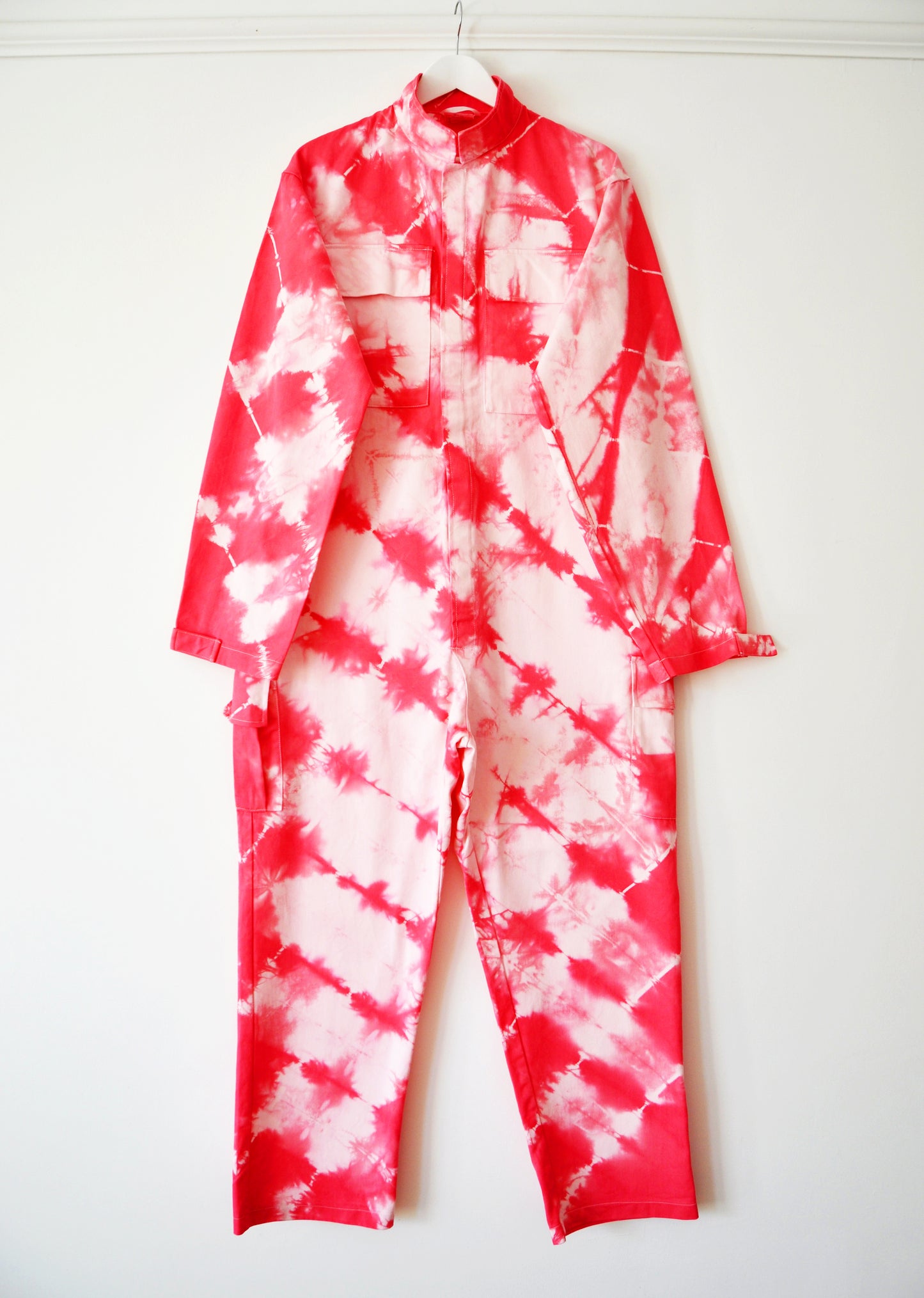 Pink Stripe Tie-Dye Coveralls