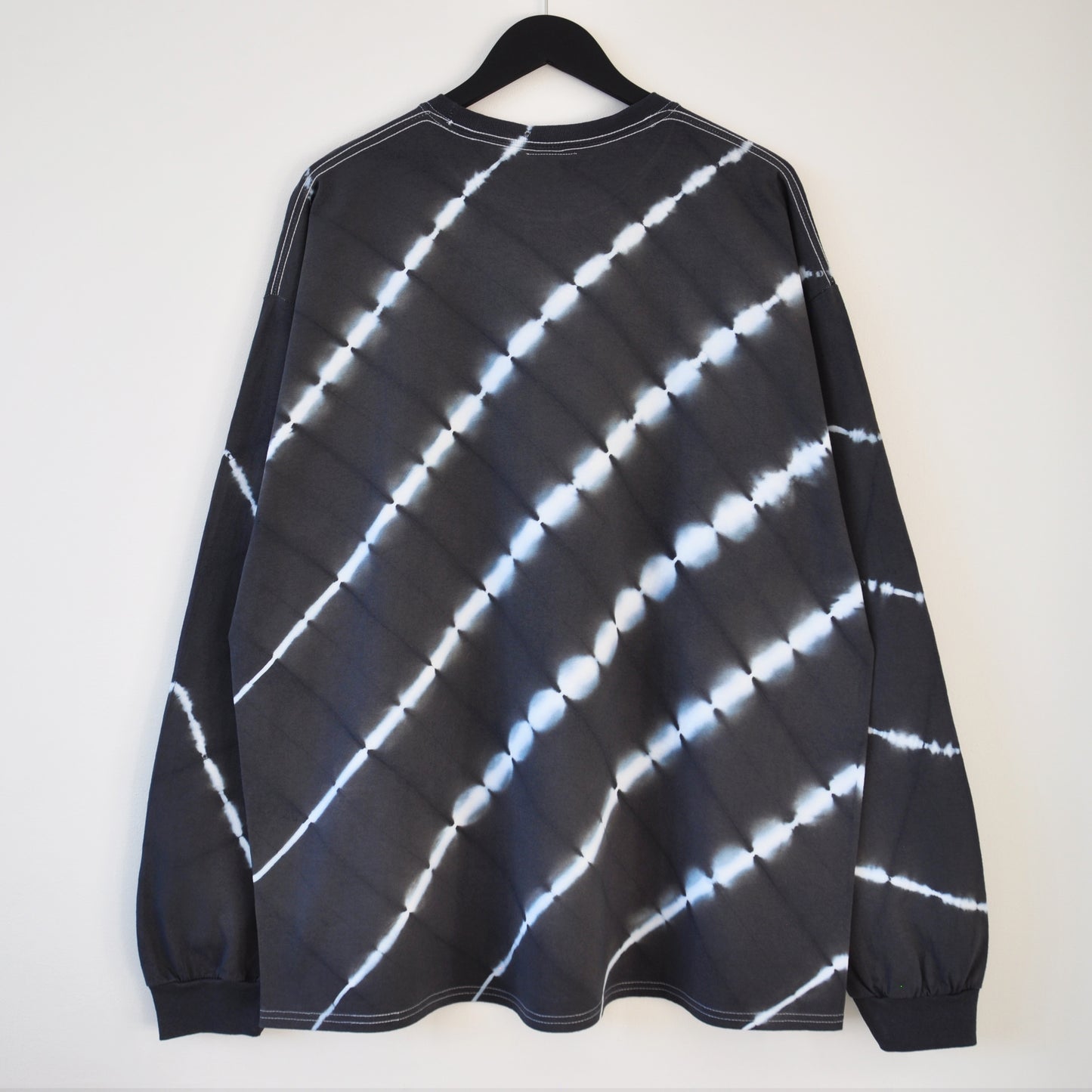 Dark Grey Stripe Tie-Dye LS T-Shirt