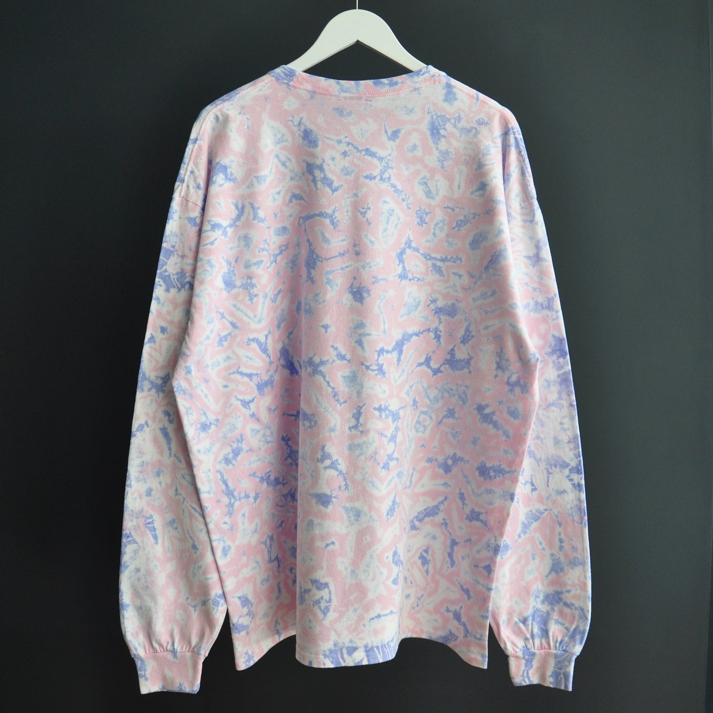 Pink & Ice Blue Reverse Tie-Dye LS T-Shirt