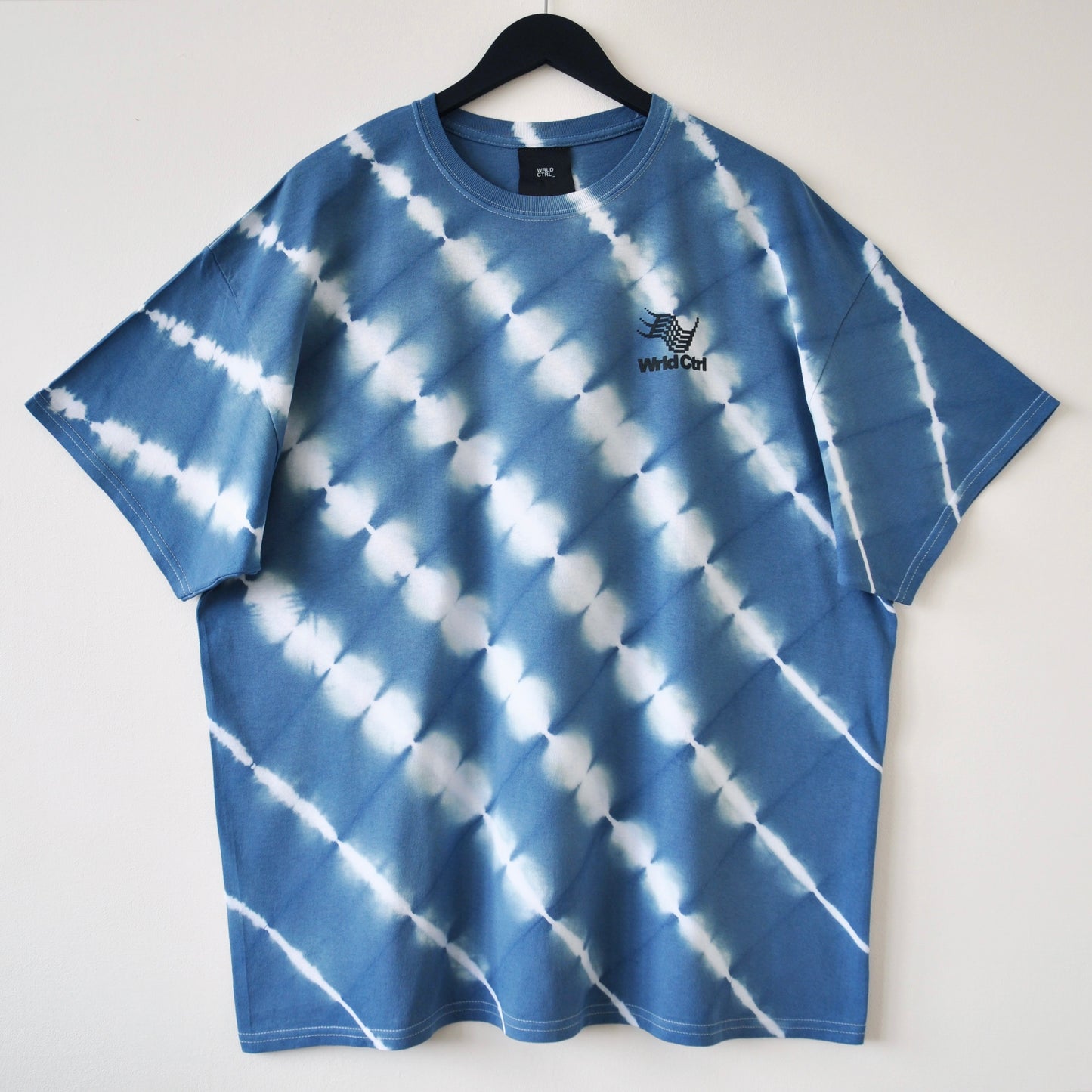 Indigo Stripe Tie-Dye Micro Logo 01 T-Shirt