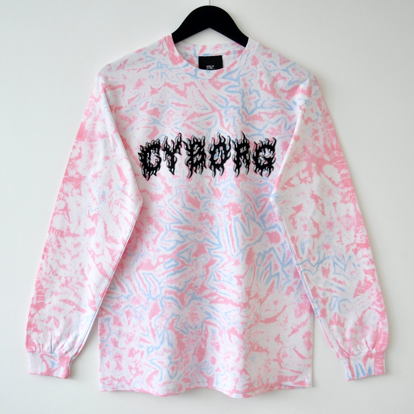 Cyborg Pink & Blue Reverse Tie-Dye LS T-Shirt