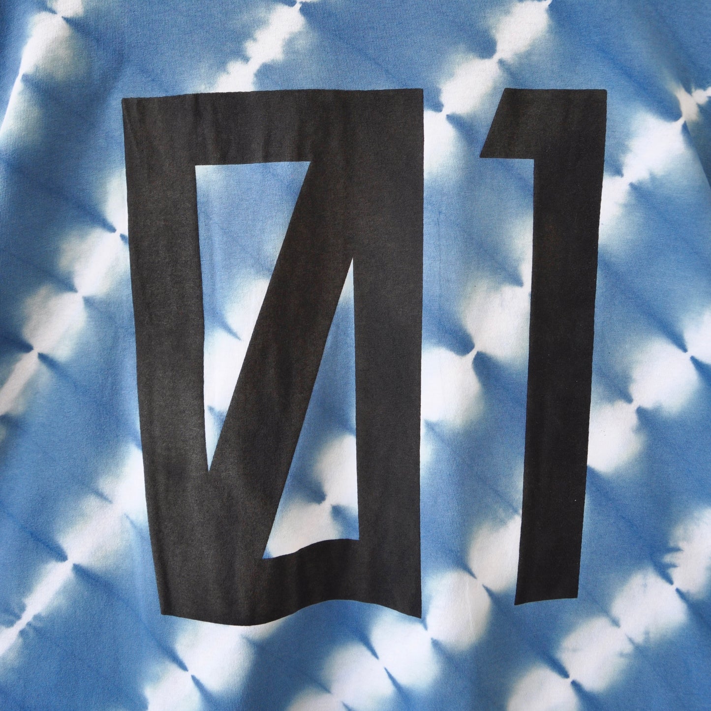 Indigo Stripe Tie-Dye Micro Logo 01 T-Shirt