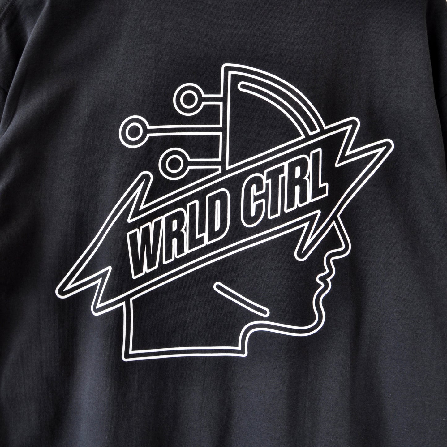 Wrld Ctrl Logo Cyborg Jet Black LS T-Shirt