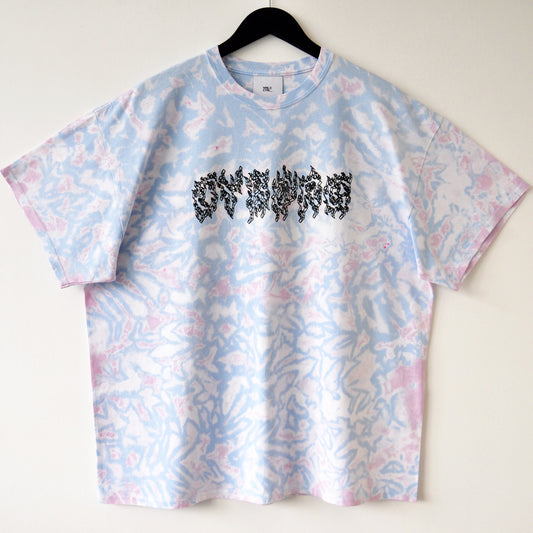 Cyborg Void Font Lilac & Blue Reverse Tie-Dye T-Shirt