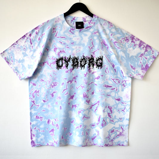 Cyborg Purple & Blue Reverse Tie-Dye LS T-Shirt