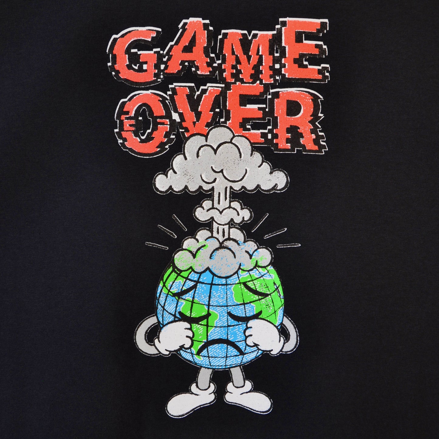 Game Over Print Black T-Shirt