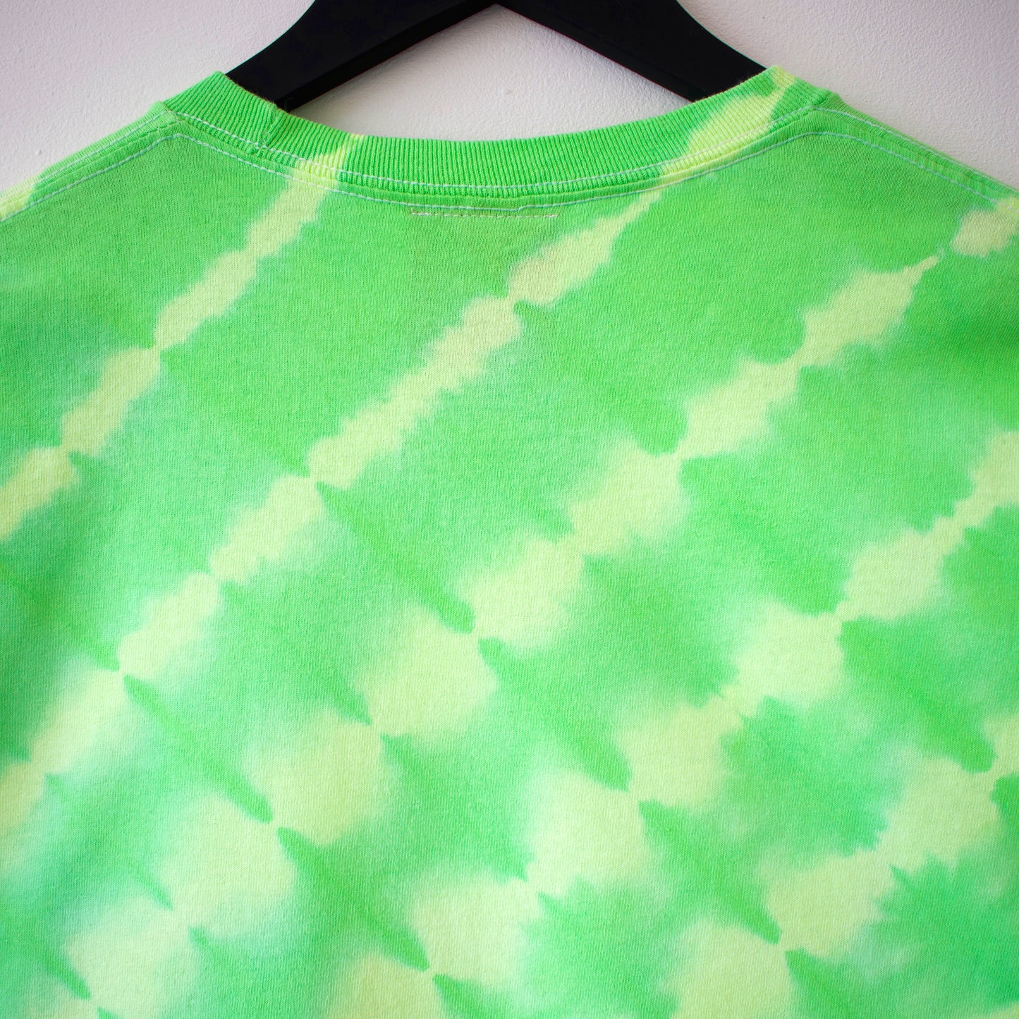 Hands Print Fluoro Green Tie-dye LS T-Shirt