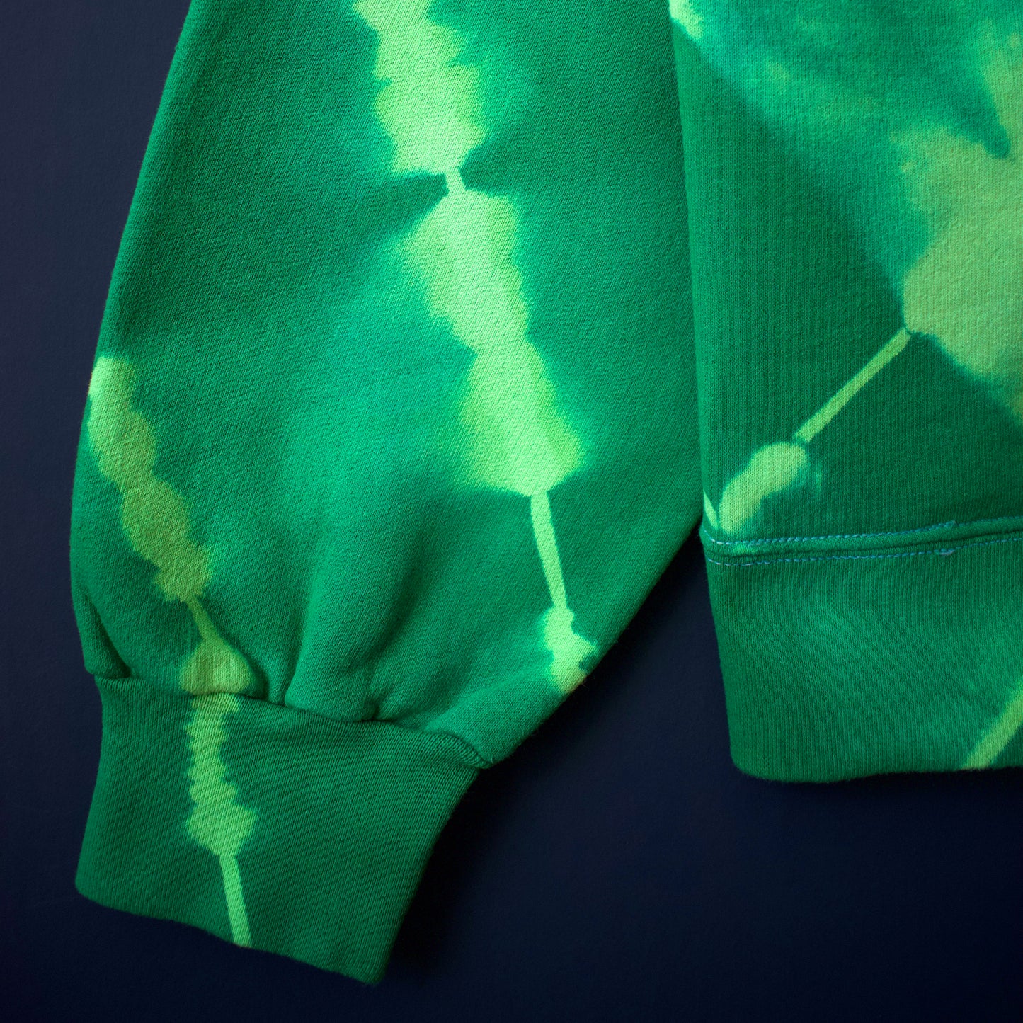 Green Stripe Tie-Dye Hoodie