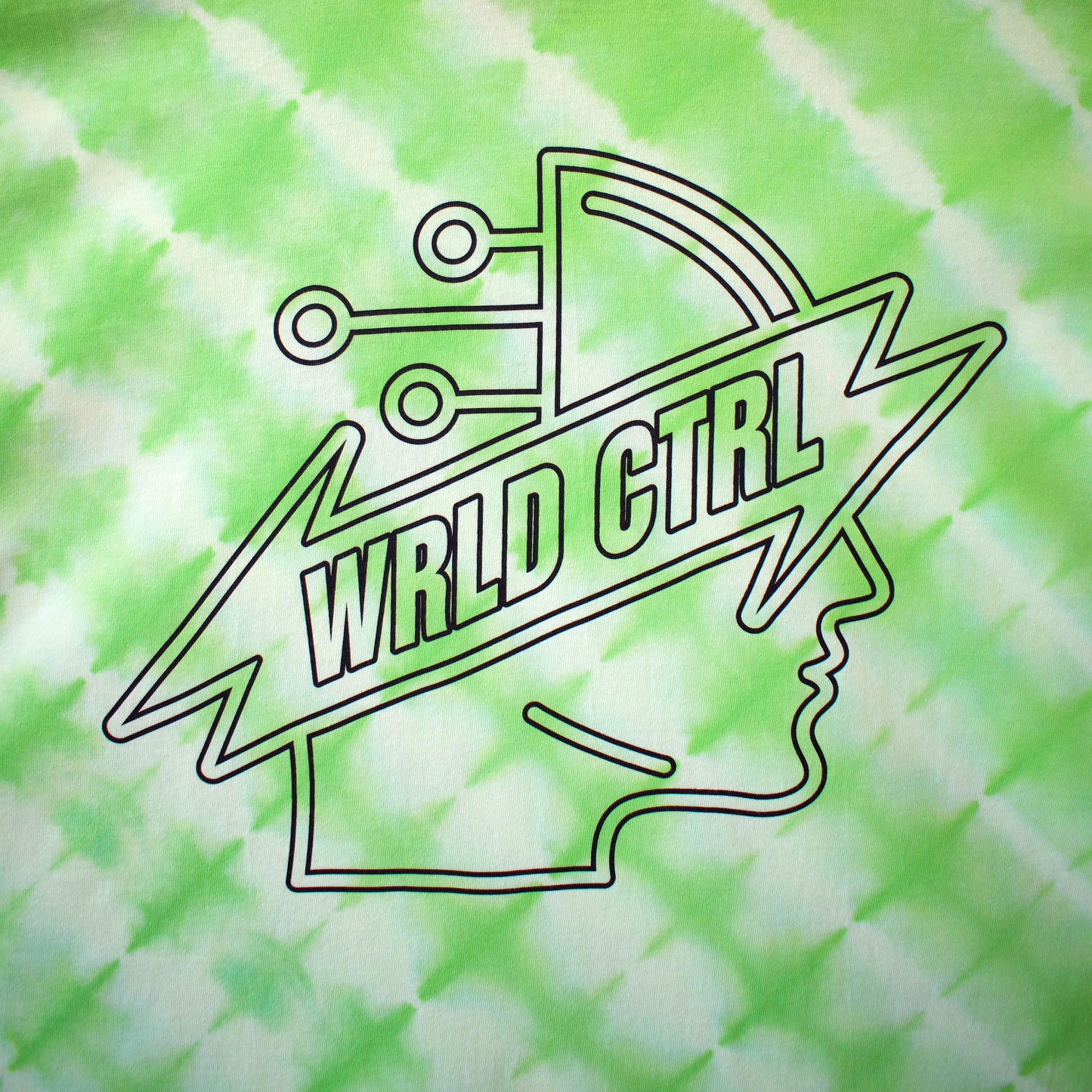 Wrld Logo Cyborg Green Tie-dye LS T-Shirt