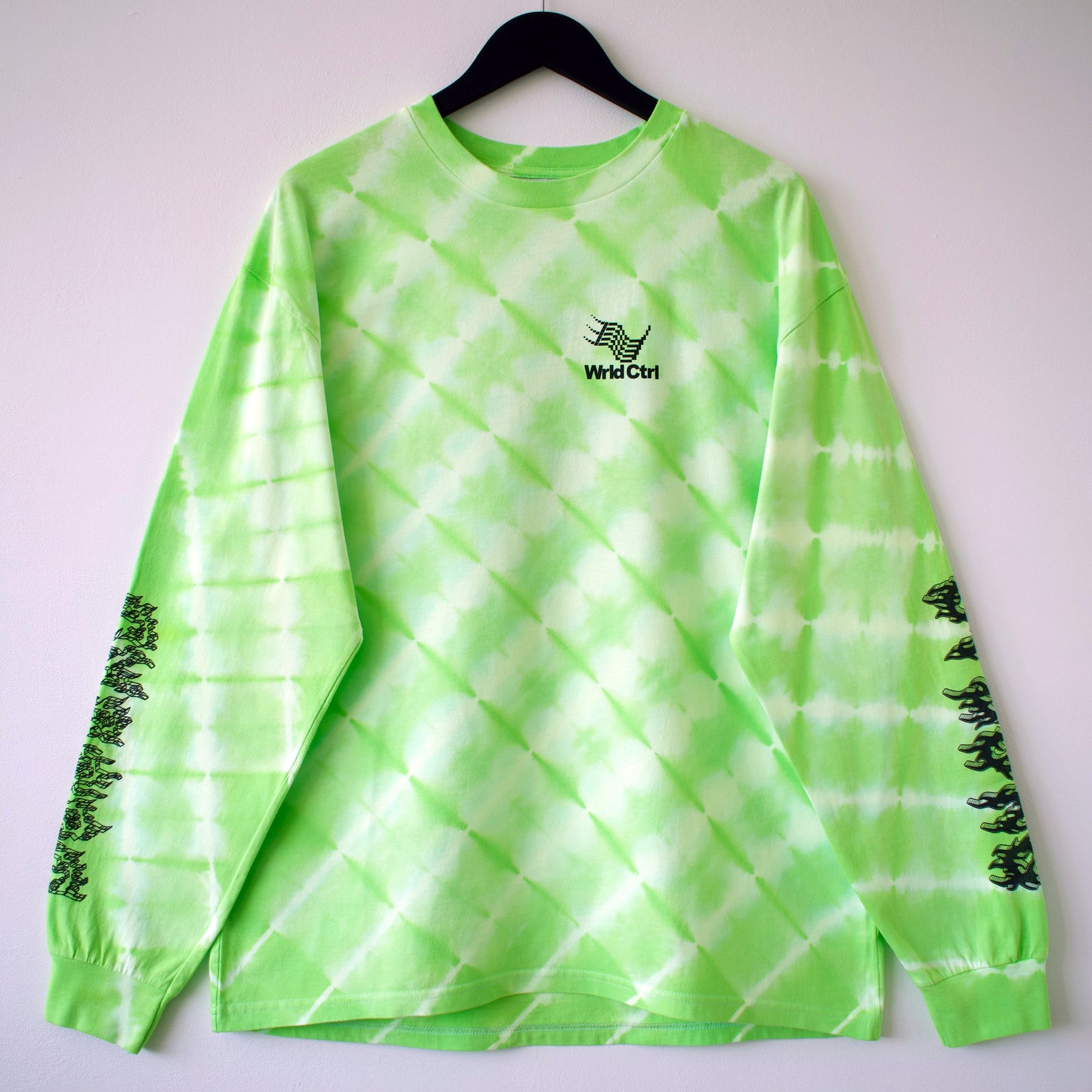 Wrld Logo Cyborg Green Tie-dye LS T-Shirt