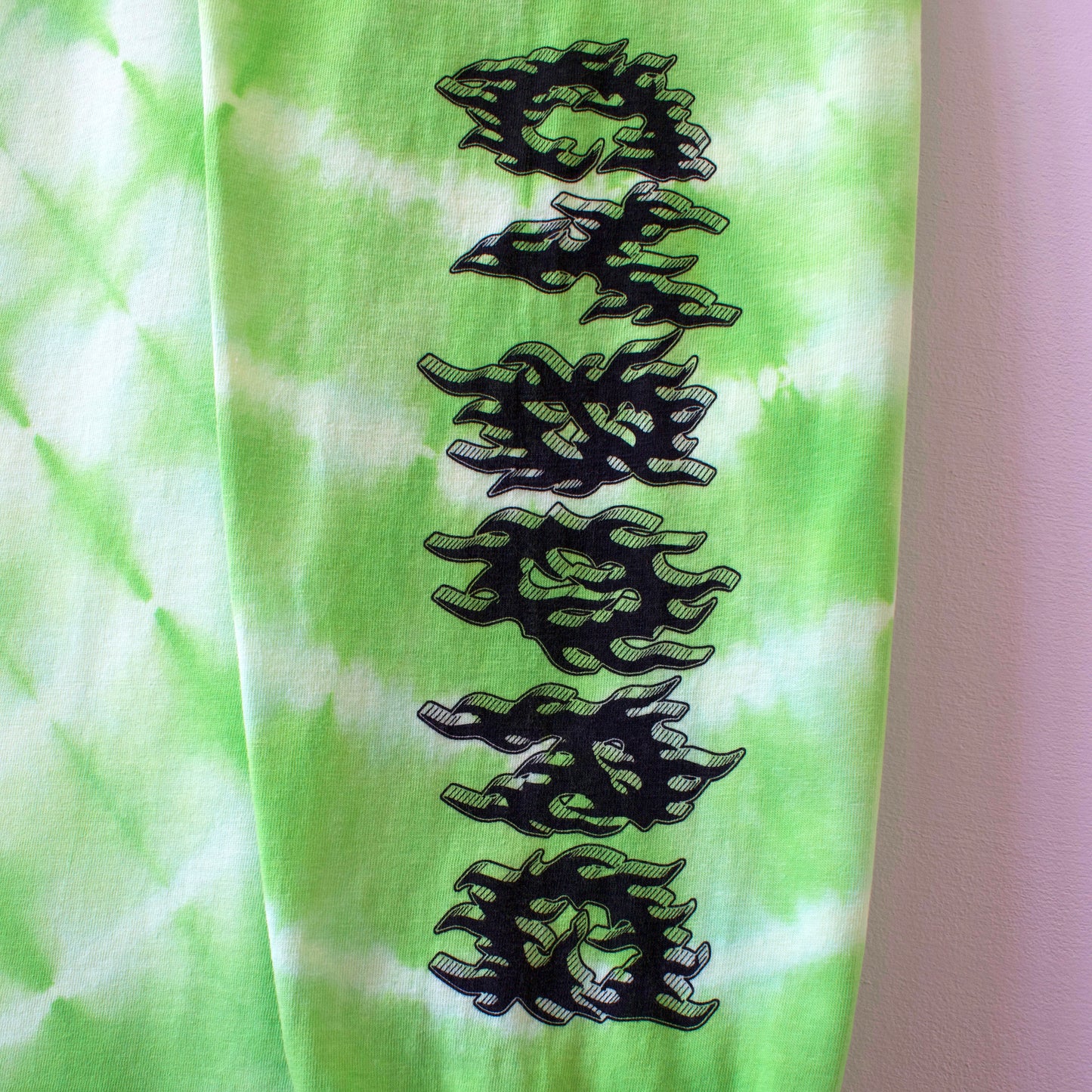 Wrld Logo Cyborg Green Tie-dye LS T-Shirt