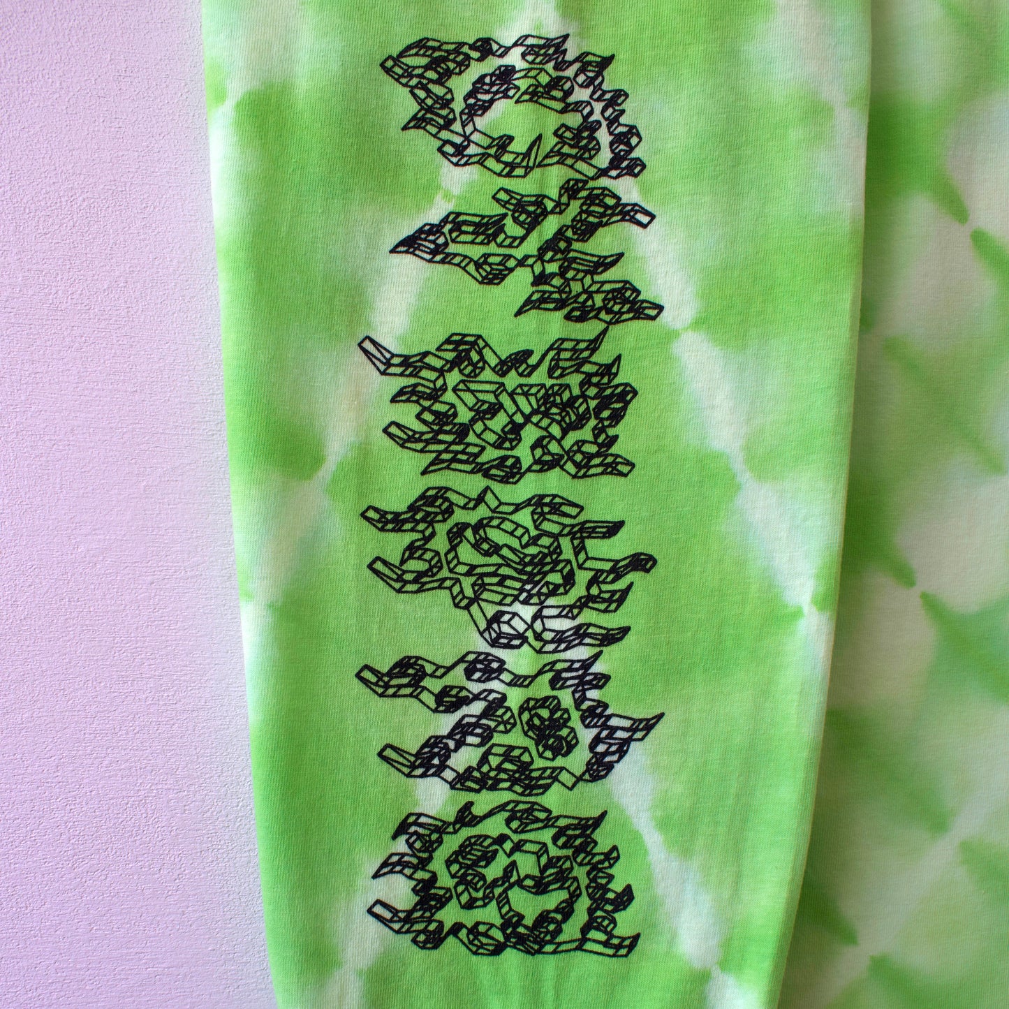 Wrld Logo Cyborg Green Tie-dye LS T-Shirt