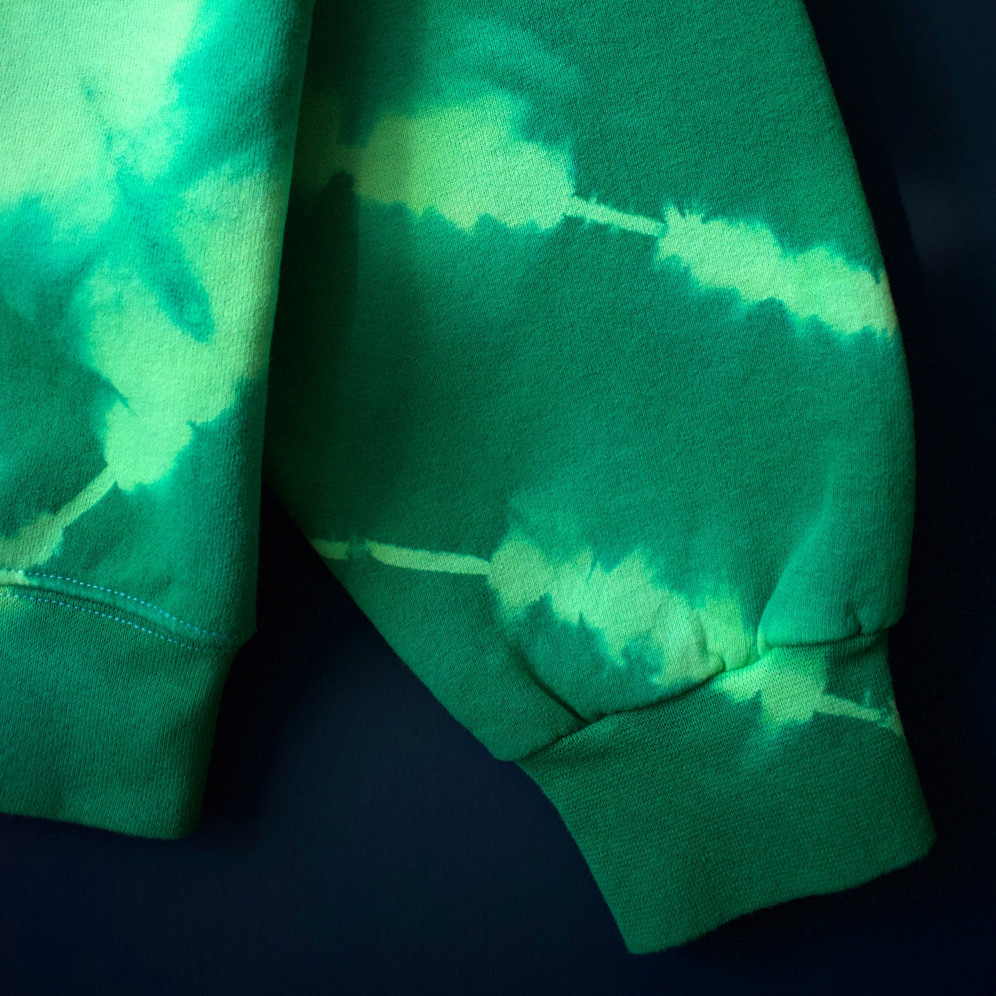Green Stripe Tie-Dye Hoodie