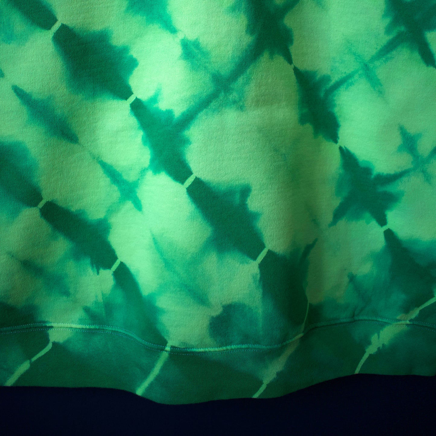 Green Stripe Tie-Dye Hoodie