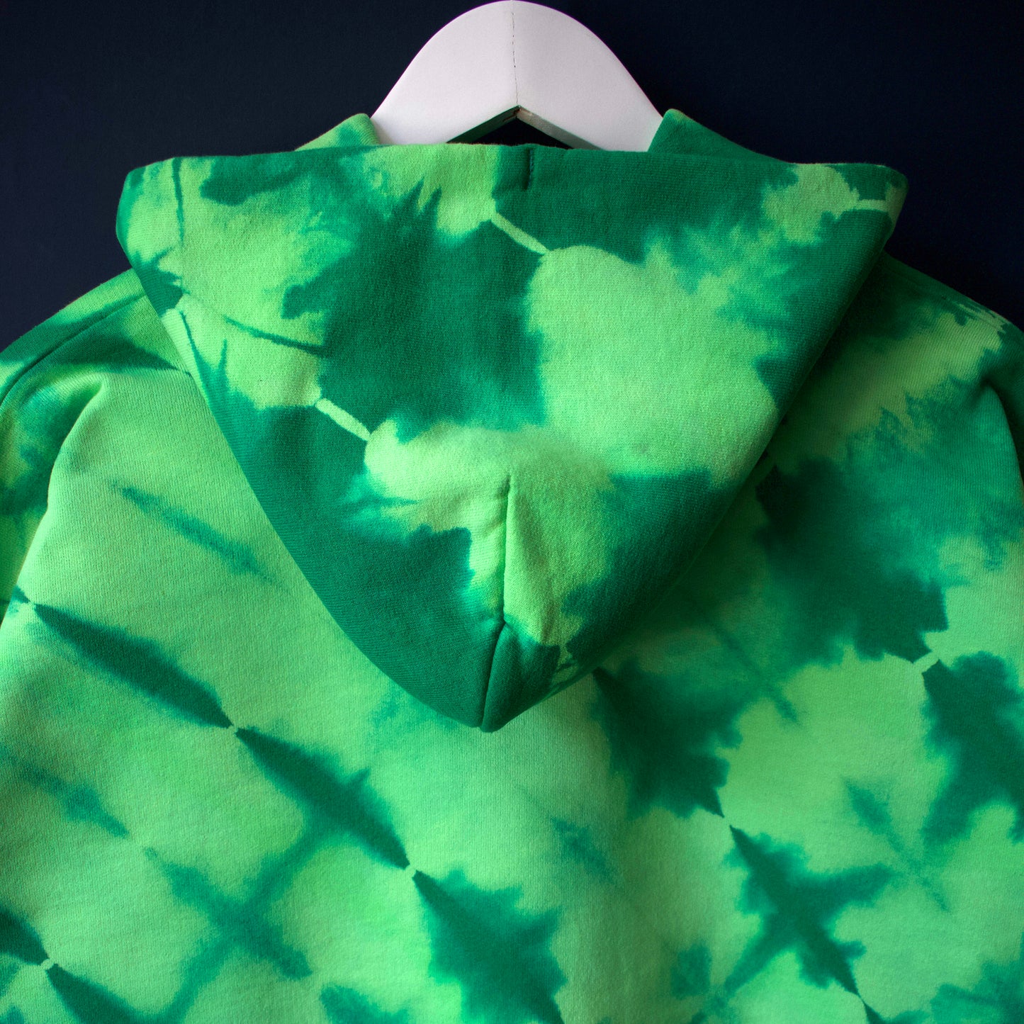 Green Stripe Tie-Dye Hoodie