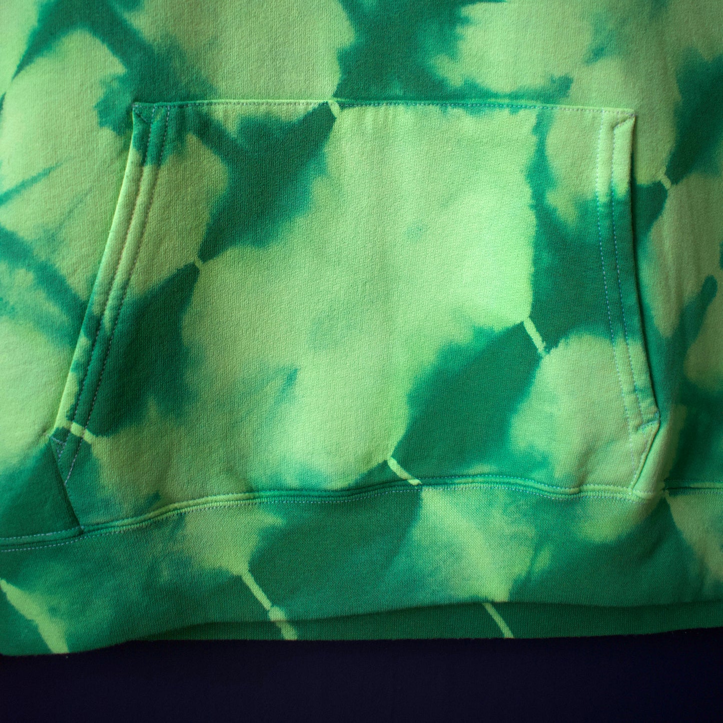 Green Stripe Tie-Dye Hoodie