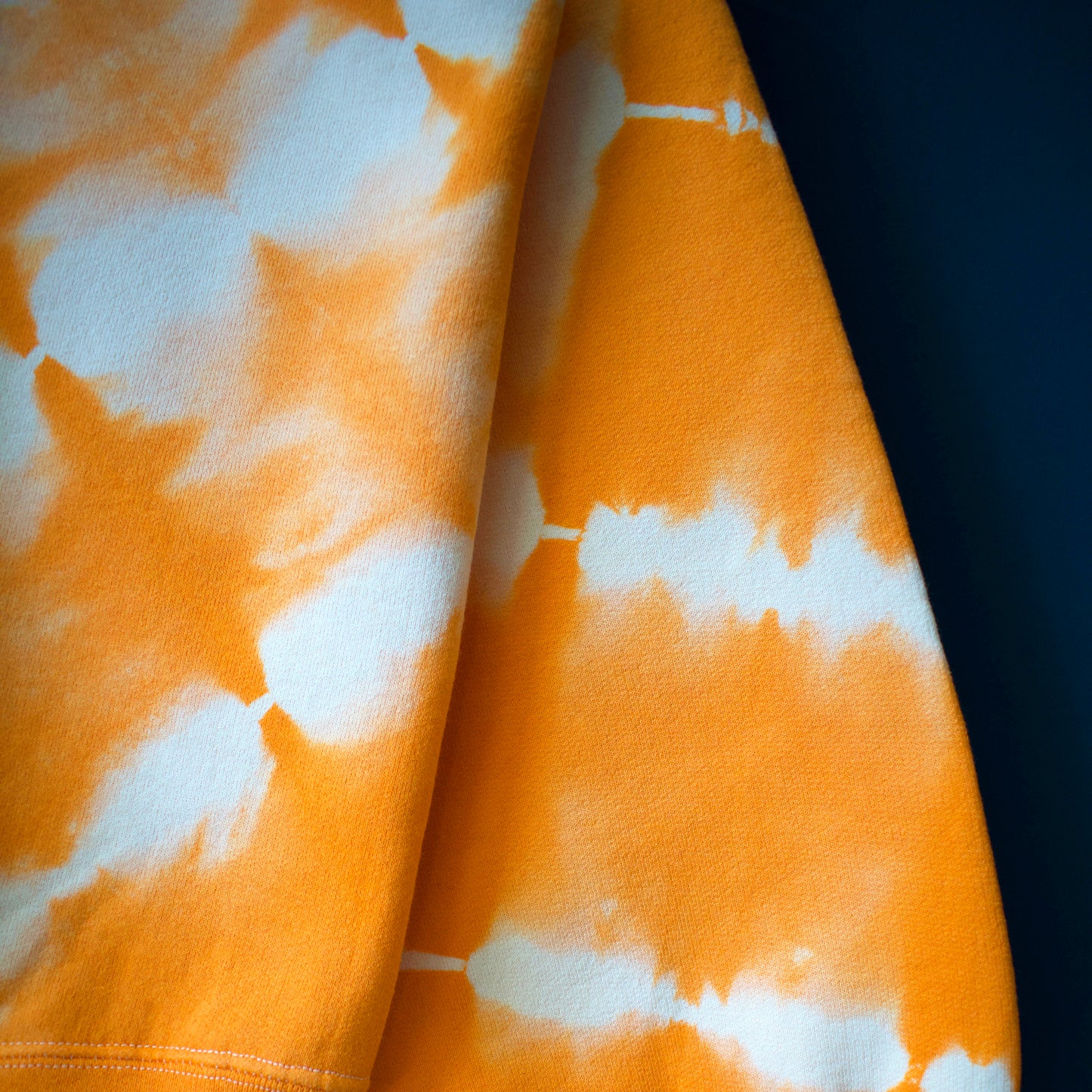 Orange Stripe Tie-Dye Hoodie