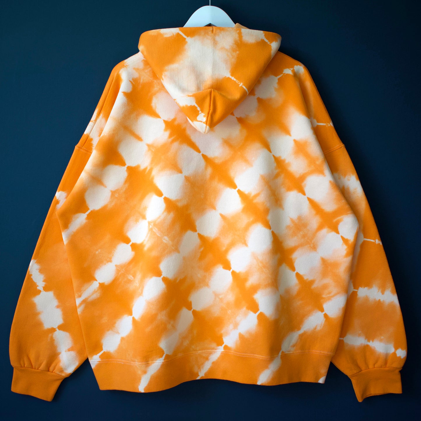 Orange Stripe Tie-Dye Hoodie
