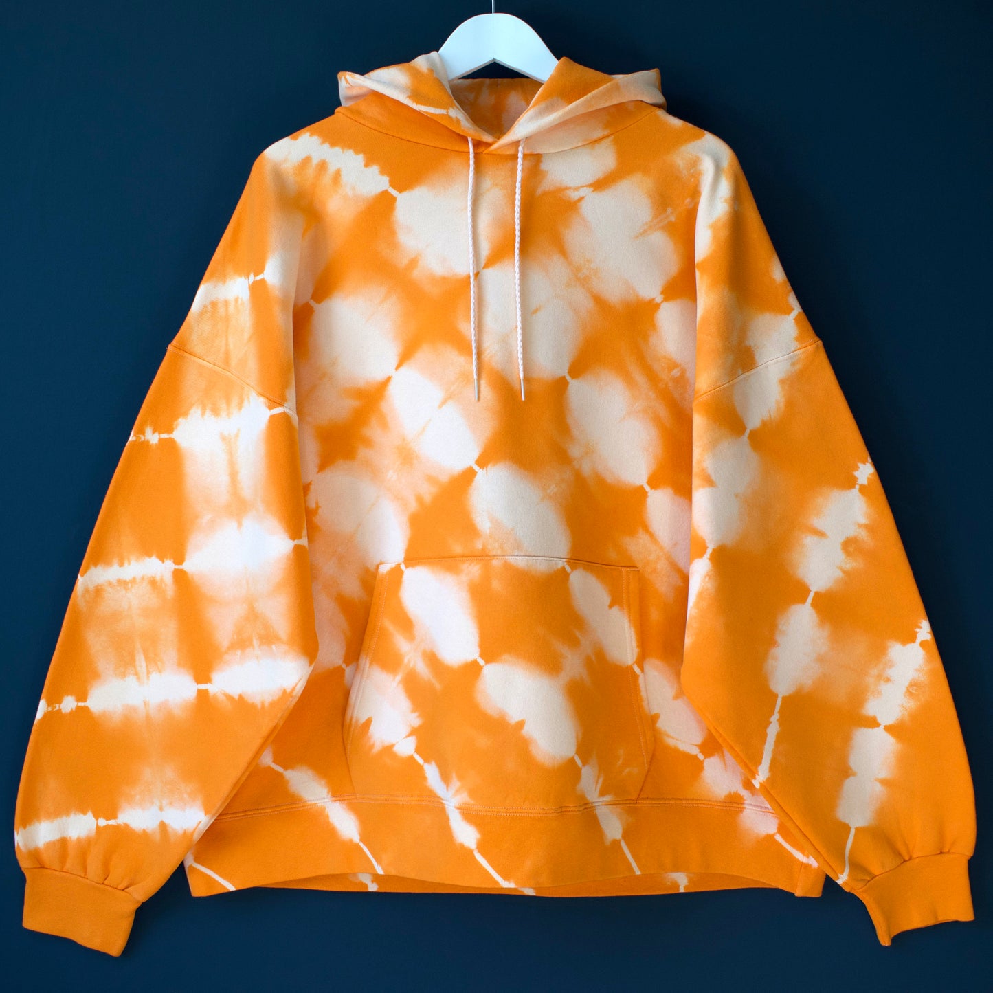 Orange Stripe Tie-Dye Hoodie