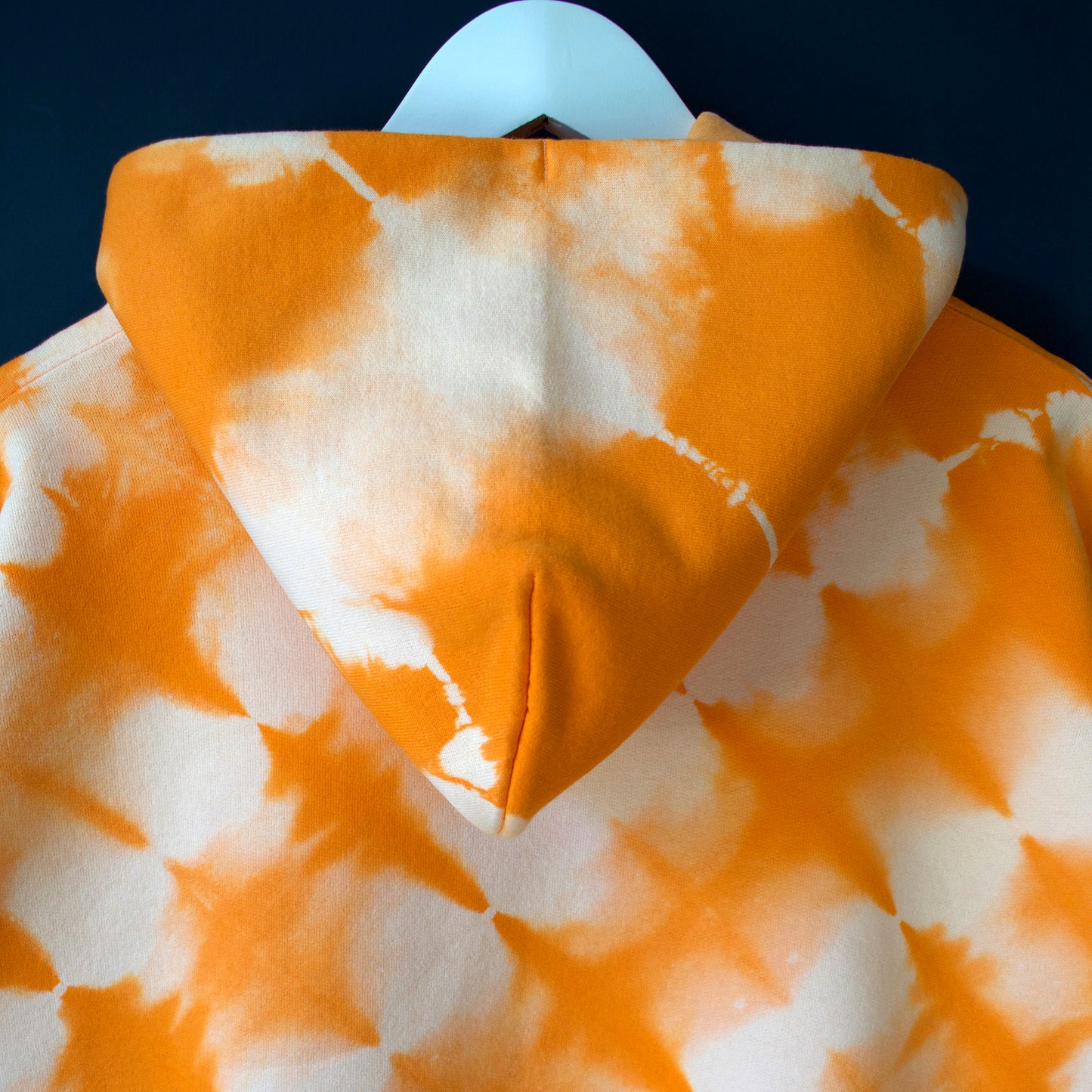 Orange Stripe Tie-Dye Hoodie