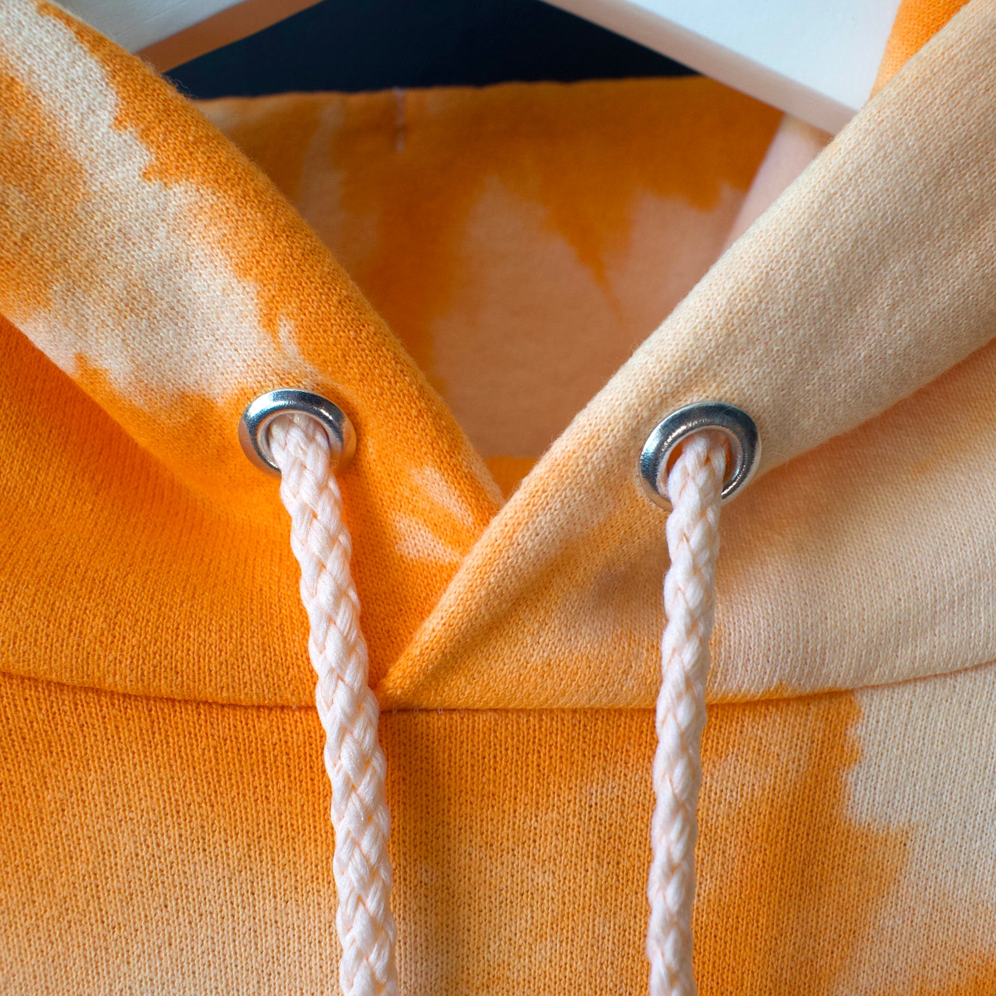 Orange Stripe Tie-Dye Hoodie