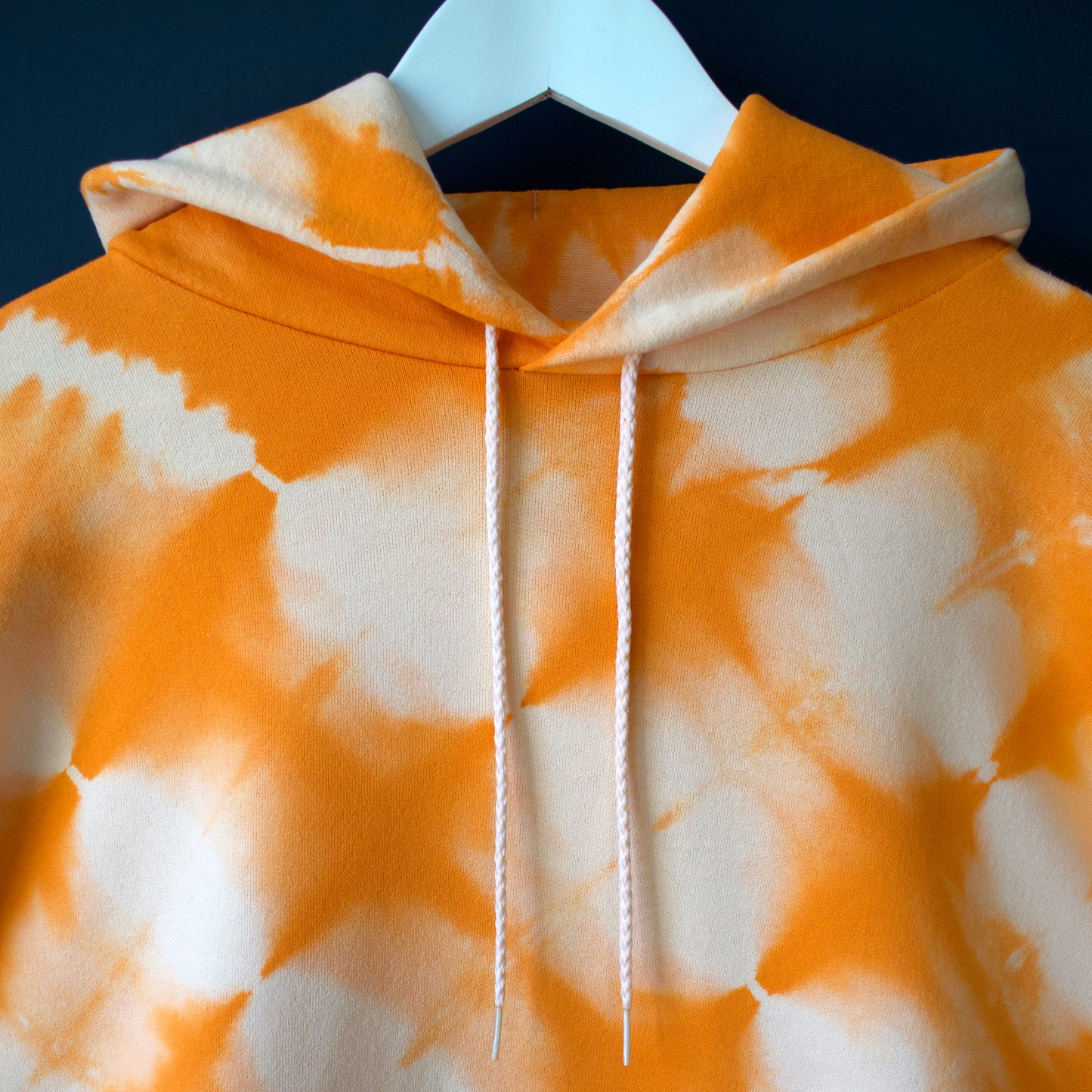 Orange Stripe Tie-Dye Hoodie