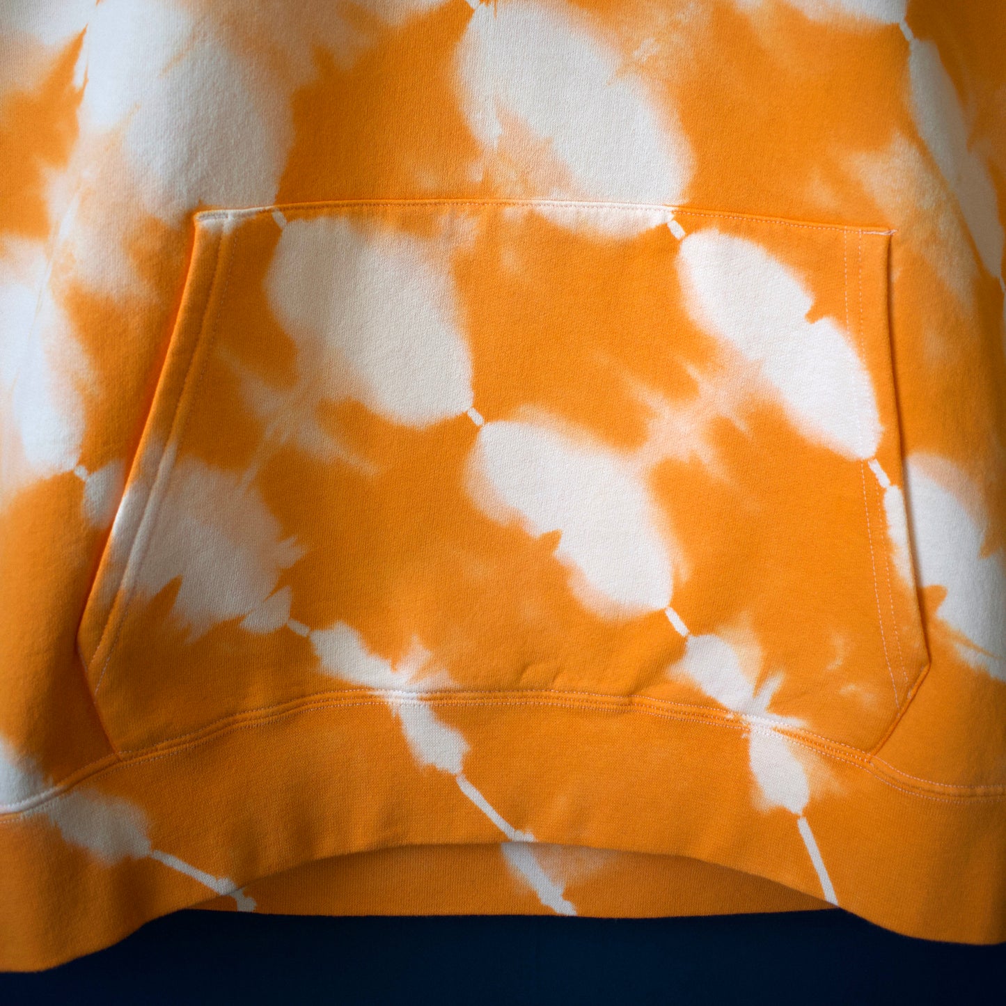 Orange Stripe Tie-Dye Hoodie