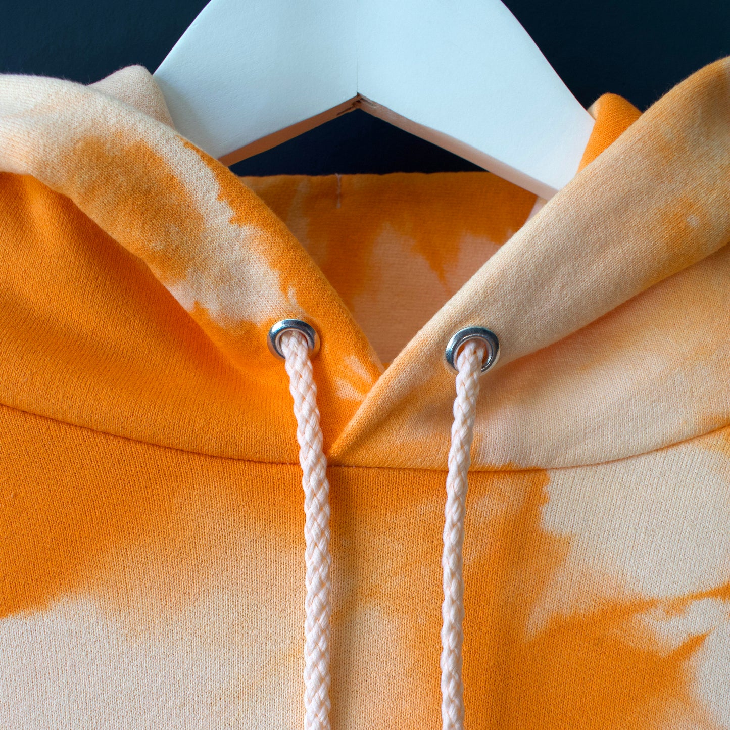 Orange Stripe Tie-Dye Hoodie