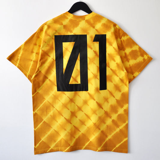 Yellow Stripe Tie-Dye Micro Logo 01 T-Shirt