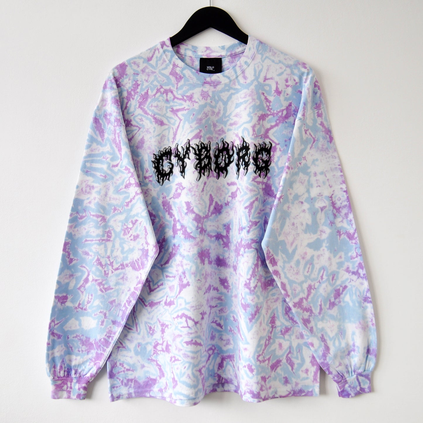 Cyborg Blue & Purple Reverse Tie-Dye LS T-Shirt