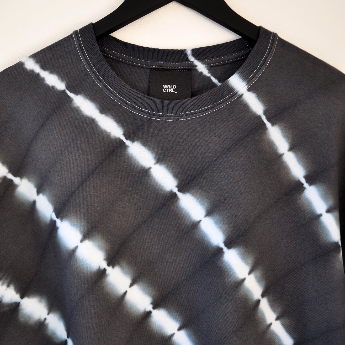 Dark Grey Stripe Tie-Dye LS T-Shirt