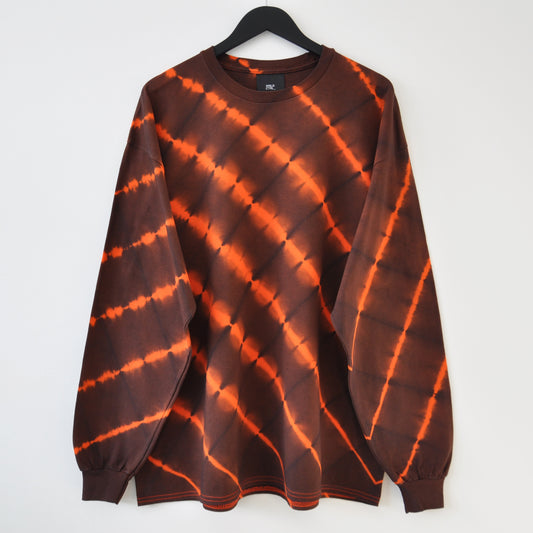 Orange Stripe Tie-Dye LS T-Shirt