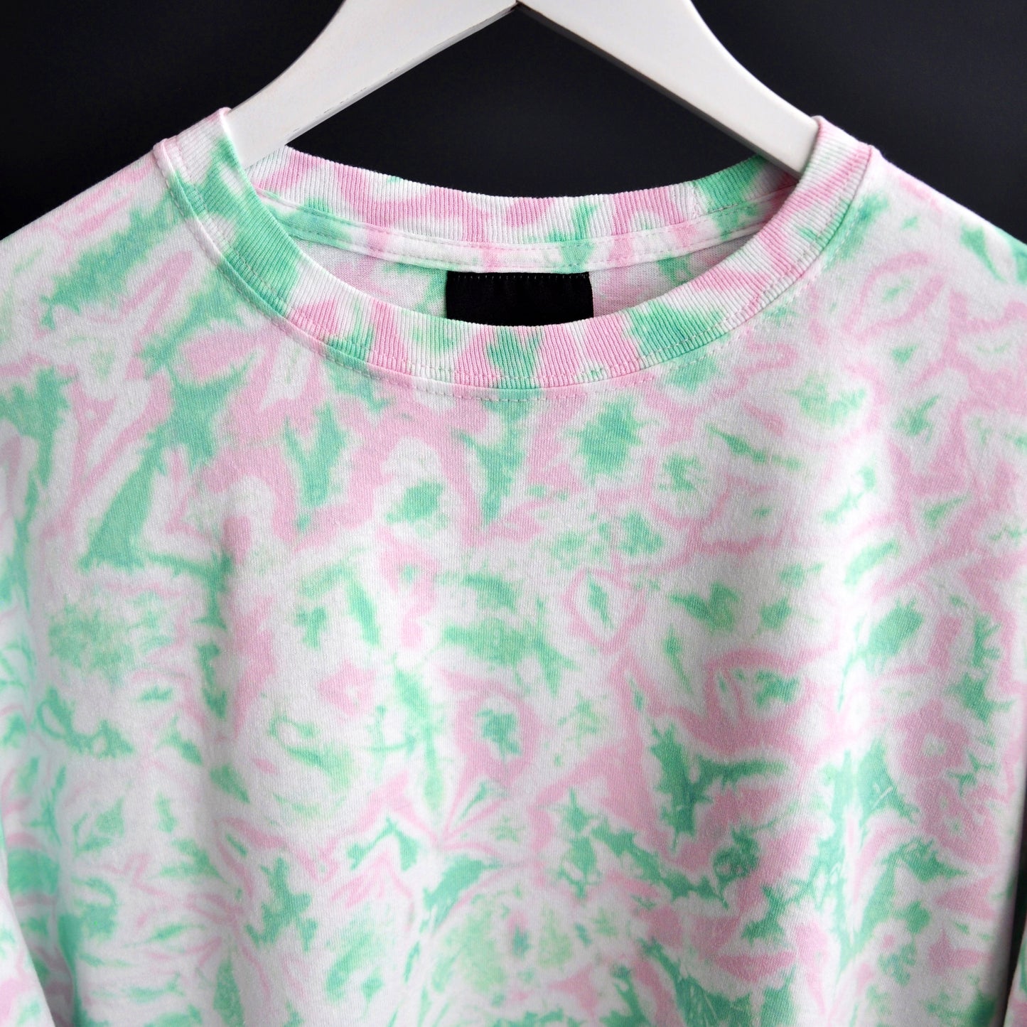 Pink & Teal Reverse Tie-Dye LS T-Shirt